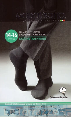 Modasana Gambaletti in cotone traspirante compressione media 14/16 mmHg Modasana - Immagine 1 di 2
