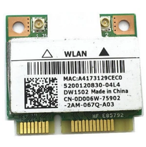 Scheda Wifi wireless Dell Inspiron N5040 DW1502 AR5B95 AR9285 Mini PCI-e - Foto 1 di 3