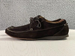 Barneys New York Shoes Mens 9M Brown Leather Suede Moc Toe Casual Lace Up Dress - Picture 1 of 17