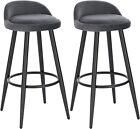 WOLTU 2x Tall Bar Stool, Bar Chair with Backrest, Kitchen Stool, Breakfast Stool