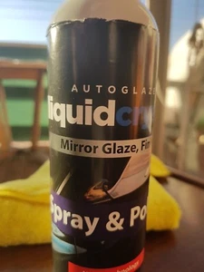 LIQUID CRYSTAL AUTOGLAZE LONG LIFE for mirror like finish in a SPRAY CAN +cloth - Picture 1 of 3