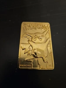 1999 Burger King Pokemon Pikachu 23K Gold Plated Card - Picture 1 of 2