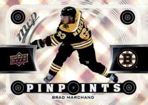2022-23 Upper Deck MVP #PP-18 Brad Marchand Pinpoints Gold - Imagen 1 de 2