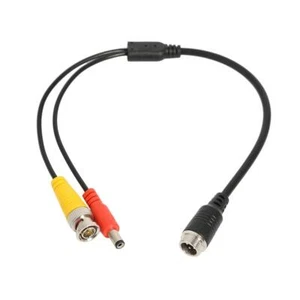 Cavo adattatore connettore video maschio 4 pin 2 in 1 da testa aeronautica a BNC - Afbeelding 1 van 4