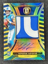 2023 PANINI GOLD STANDARD HENDON HOOKER ROOKIE PATCH AUTO RPA LIONS NFL 7/10 SSP