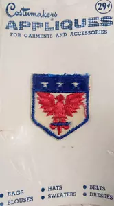 Costumakers Applique Crest America Eagle #350 Patch 1.25" Sew Embroidered VTG - Picture 1 of 4