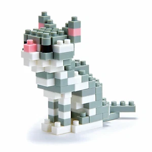 nanoblock, micro bloques de construcción, Kawada Japón, gato, gato, American Shorthair, NBC-032 - Imagen 1 de 2