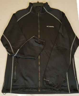 Chaqueta polar Columbia Omni Wick para hombre LG negra cremallera completa pista aire libre elástica Foto 1 de 4