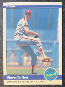 1984 Fleer #642 Steve Carlton SUPER STAR SPECIAL 300 WINS/ALL-TIME STRIKEOUTS