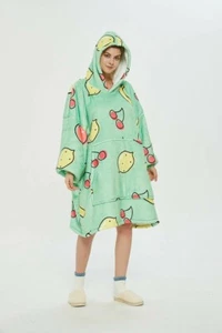 (Lot of 10) Fruity Hoodie Blanket Sweatshirt with Sherpa Lining - Picture 1 of 4