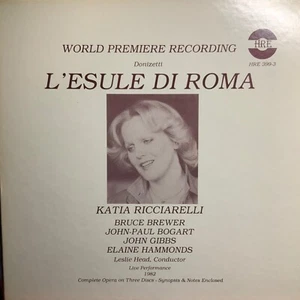 DONIZETTI-L'ESULE DI ROMA-ORIGINAL HRE RECORDS 3-LP BOX SET-USED - Picture 1 of 5