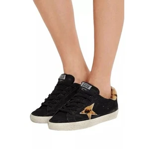 GOLDEN GOOSE DB Damen Sneaker schwarz Wildleder Kalbshaar Superstar Gr. 38 Skater - Bild 1 von 8