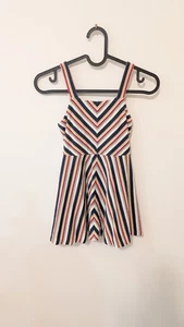 Polo Ralph Lauren Chevron Striped Multicolor Knit Sundress Girls Size 5 - Picture 1 of 8