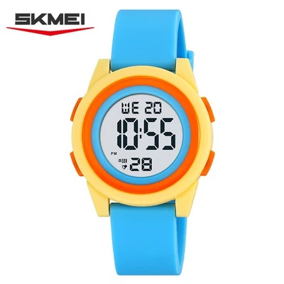 SKMEI Boy Sport Watch Digital LED Black Light Stopwatch Kids Girls Wristwatch - Image 1 of 4