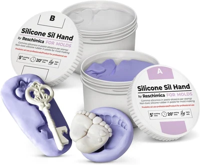 Gomma Siliconica in Pasta per Stampi 1:1 SIL HAND, Atossica E Rapida, Rubaforme, - Immagine 1 di 4