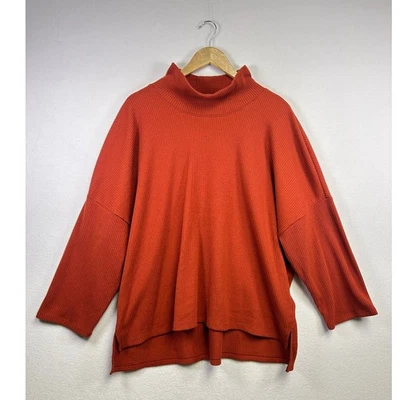 Old Navy Orange Ribbed Mock Neck Oversized Sweater XXL - Image 1 of 4