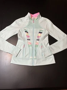 Ivivva Lululemon Girls Define Jacket Zip Up Size 12 Light Blue - Picture 1 of 4
