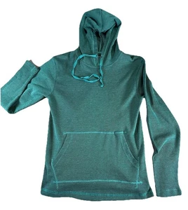 Men's Lightweight Mesh Blue Green Hoodie Long Sleeve Top Size M - Picture 1 of 11
