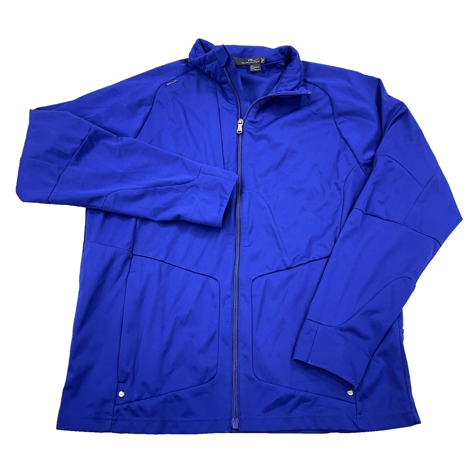 Ralph Lauren RLX Jacket Men Medium Royal Blue Full Zip Wicking Performance Golf - Image 1 of 4