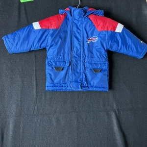 Vintage NFL Buffalo Bills Puma Winter Jacket Size 2T W Hood Adjustable Waist - Picture 1 of 18