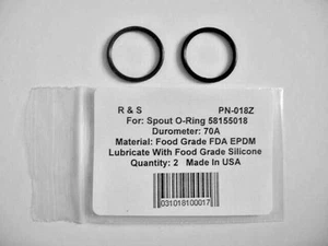 2 juntas tóricas de pico Zurn 58155018/R&S 018Z/Material EPDM de grado alimenticio FDA - Imagen 1 de 2