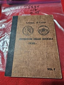 Münzbibliothek gebraucht Jefferson Head Nickels 1938 0 Münzen ohne Beschädigungen #T5834 - Bild 1 von 5