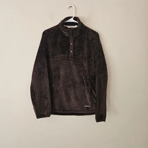 Felpa pullover Orvis marrone pile quarto di scatto felpa donna media - Foto 1 di 7
