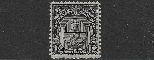 Philippines Scott 252, 1906,  2 Peso Arms of Manila, Mint, OG, NH, F/VF - Image 1 of 1