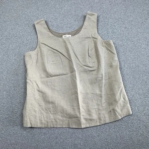 Vintage Y2K Coldwater Creek Linen Blend Blouse Tank Womens 18 Beige Basic Career - Picture 1 of 7