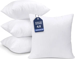 Set Di 4 Cuscini, 45 X 45 Cm Imbottitura per Cuscini, Cuscini Divano, Cuscino In - Foto 1 di 12