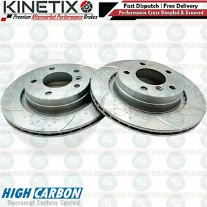 Para BMW 3 Serie 320d E46 Trasero Ranurado Perforado Rendimiento Discos de Freno - Imagen 1 de 6