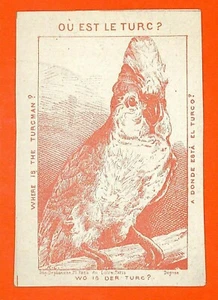 DEVINETTE RIDDLE IMPRIMEE " OU EST LE TURC ? / WO IST DER TURC ? / TURCMAN ? " - Picture 1 of 2