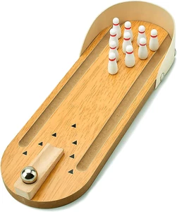 Tabletop Mini Bowling Spiel Set, Valentinstag Geschenke für Ihn Freund Kinder, Osten - Bild 1 von 12