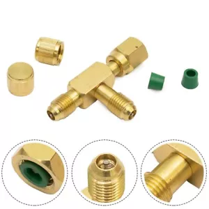 Adaptador tipo 1/4X1/4X1/4 SAE Flare Add Gauge bomba de vacío profundo colector NPT 1 pieza - Imagen 1 de 22