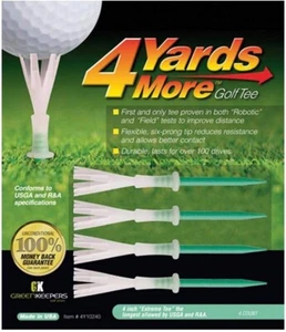 4 Yards More Golf Tee - 4" Extreme (4 Green Tees) - Picture 1 of 1