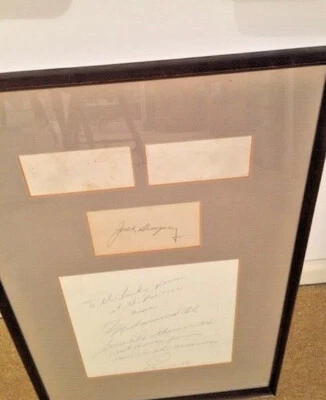 Muhammad Ali BOXER autograph note with drawing mounted & framed JSA Authentic - Image 1 of 4