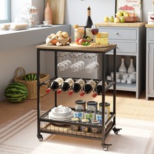 Carrello da cucina Carrello vagone beistellwagen vassoio carrello con Scaffale per vino