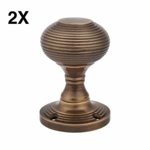 Set of Touchpoint Beehive Mortice Door Knob - Antique Brass - Bild 1 von 5