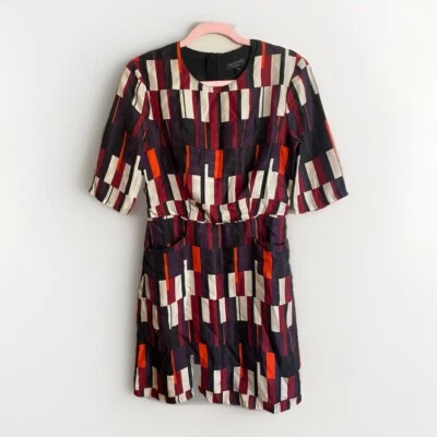 Rag & Bone Silk Dress Size 2 Office Career Event Festival Bold Natural Wedding - Image 1 of 4