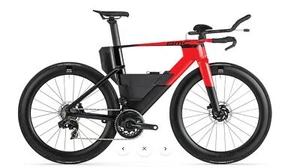 BMC Speedmachine 01 TWO M NEON RED/CARBON BLACK FORCE AXS 2x12 TRI TT TRIATHLON - Picture 1 of 4