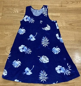 Girl's Gap Dark Blue Floral Knit Sundress Size 8 EUC - Picture 1 of 3