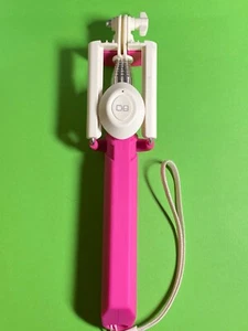 Selfie Stick Portable Télécommande Bluetooth Extensible pour iPhone Samsung Rose - Photo 1 sur 3