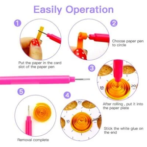 5-teiliges Selbermachen Papier Perlen Roller Werkzeug Set Basteln Kit für Schmuckherstellung - Bild 1 von 11