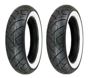Shinko 130/90-16 & 130/90-16 777HD White Wall Tires Harley-Davidson FLH/FLT/FLST - Picture 1 of 1