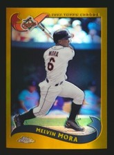 2002 Topps Chrome Gold Refractor Melvin Mora #98 Baltimore Orioles