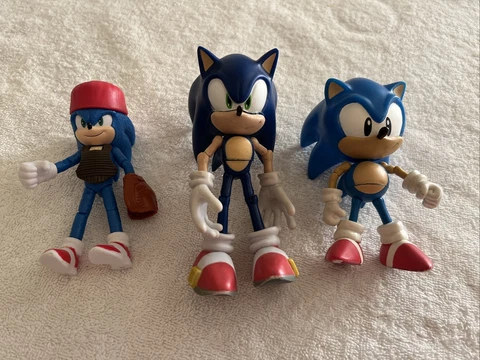 Sonic The Hedgehog Articulated Figure Lot Of 3 SEGA Jazwares Jakks Classic 3-5in Cover
