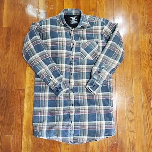 Grit Iron Workwear Mens Jacket Fleece Lined Heavy Size Medium Plaid Flannel - Picture 1 of 12