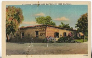 VTG Postcard - Ramona's Marriage Place, Old Town, San Diego, California - Picture 1 of 2