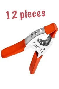 6" inch Heavy Duty Metal Spring Clamps Tips Tool Clip 2.5" Jaw Opening Lot Of 12 - Picture 1 of 2