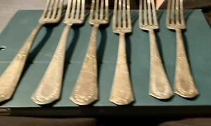 6 WMF Forks . 3 dinner 3 desert matching. Flowers Down center - Picture 1 of 8